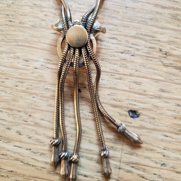 Vintage Rope Necklace with Pearl (ish) and Tassel Accents - Picture 4 of 6